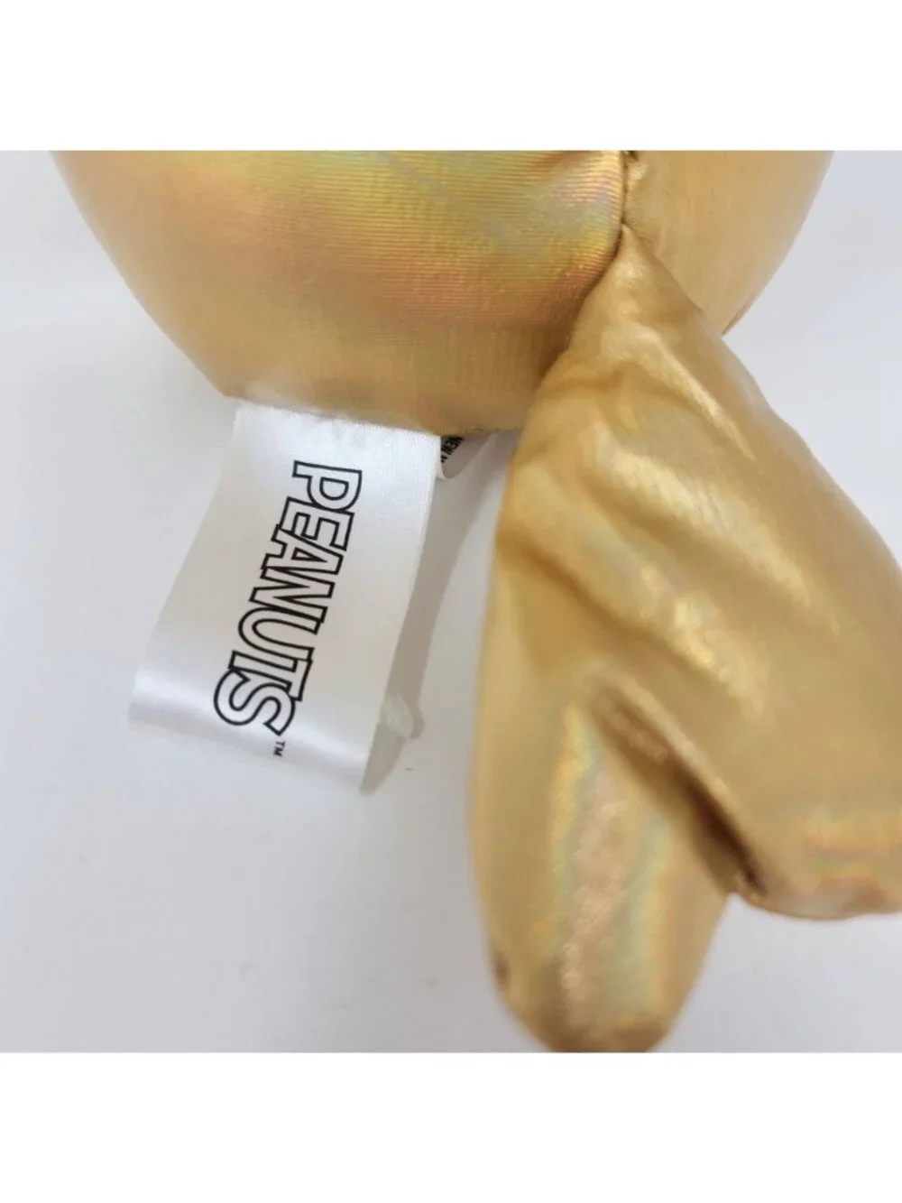 Kohl's Cares Peanuts 75th Anniversary Woodstock Plush Metallic Gold Fabric
